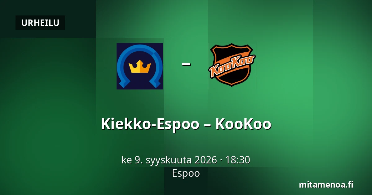 Kiekko-Espoo – KooKoo — Espoo