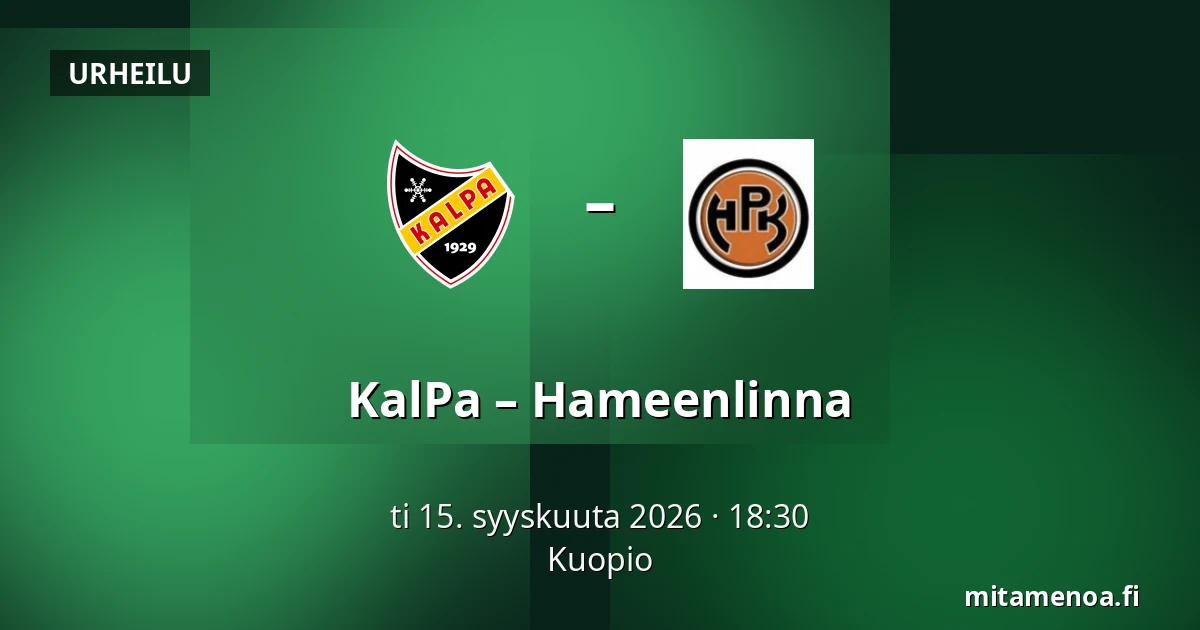 KalPa – Hameenlinna — Kuopio