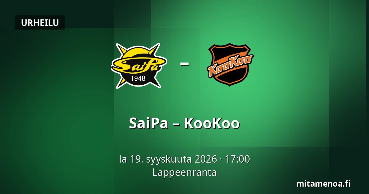 SaiPa – KooKoo — Lappeenranta