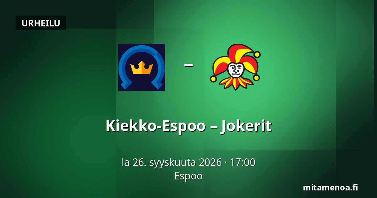 Kiekko-Espoo – Jokerit — Espoo