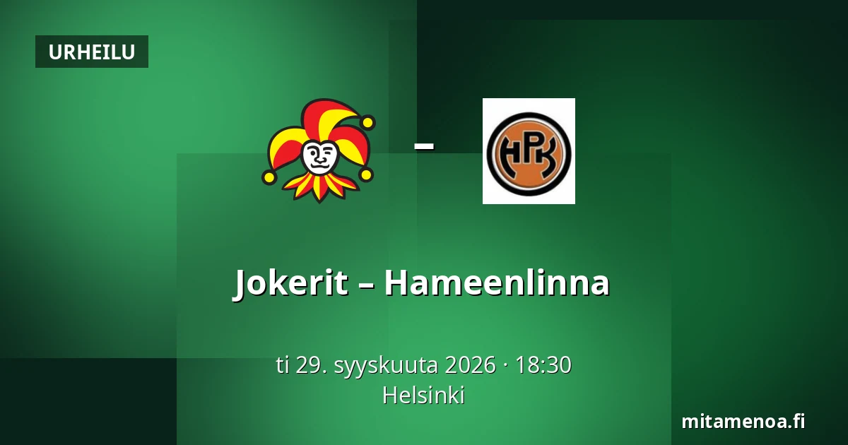 Jokerit – Hameenlinna — Helsinki