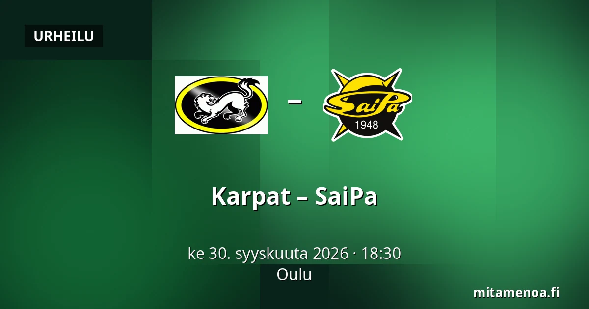 Karpat – SaiPa — Oulu