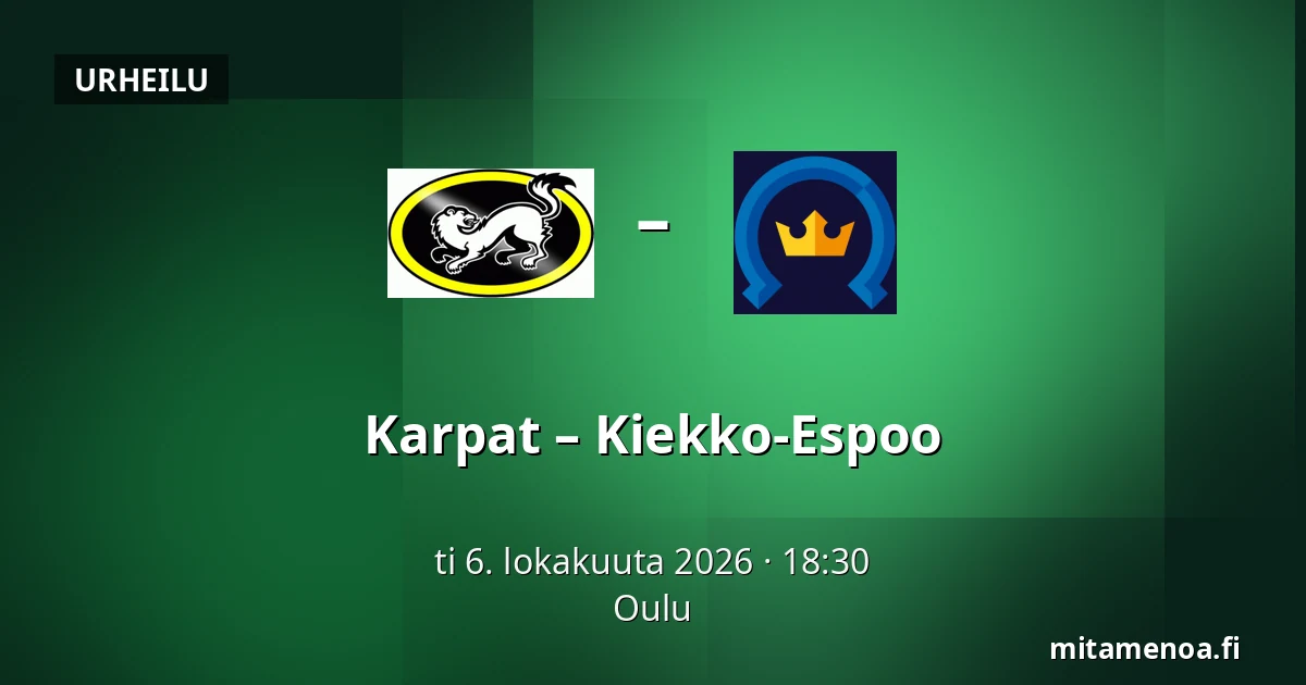 Karpat – Kiekko-Espoo — Oulu