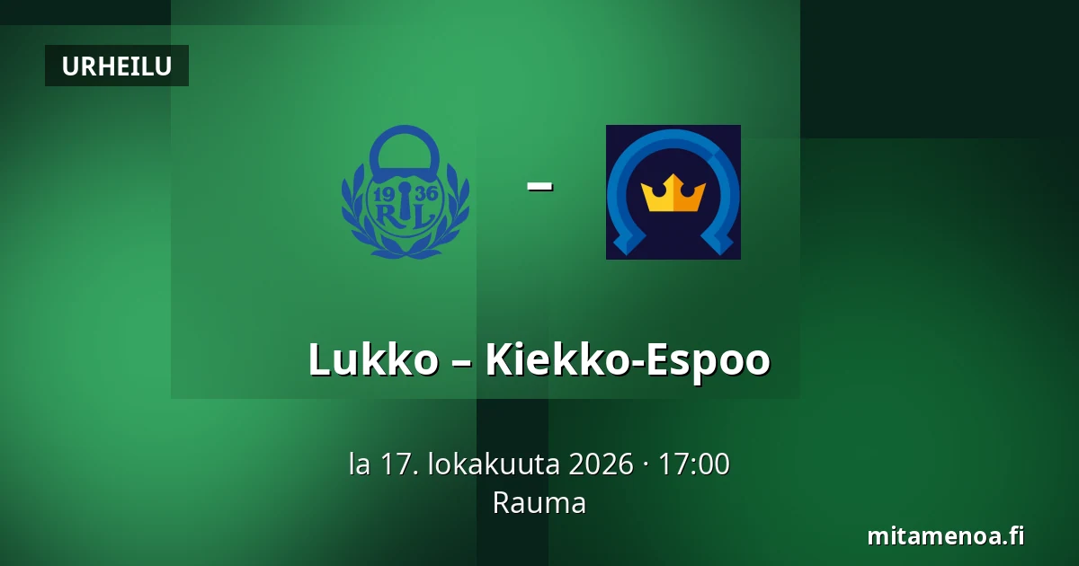 Lukko – Kiekko-Espoo — Rauma