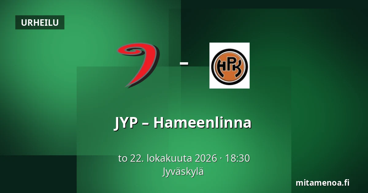 JYP – Hameenlinna — Jyväskylä
