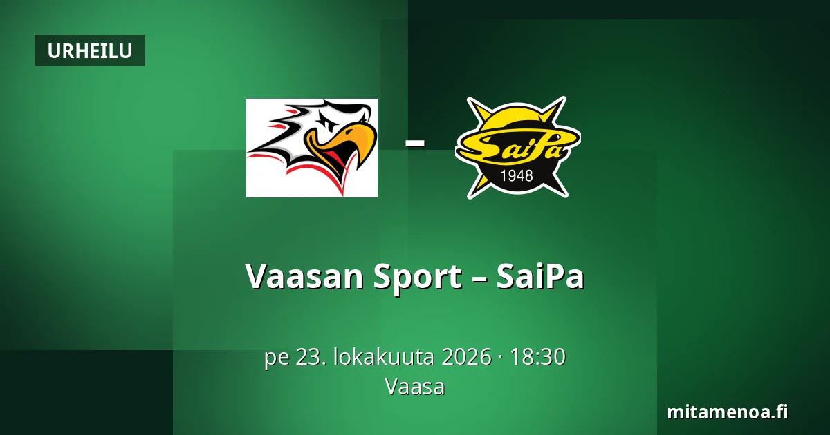 Vaasan Sport – SaiPa — Vaasa