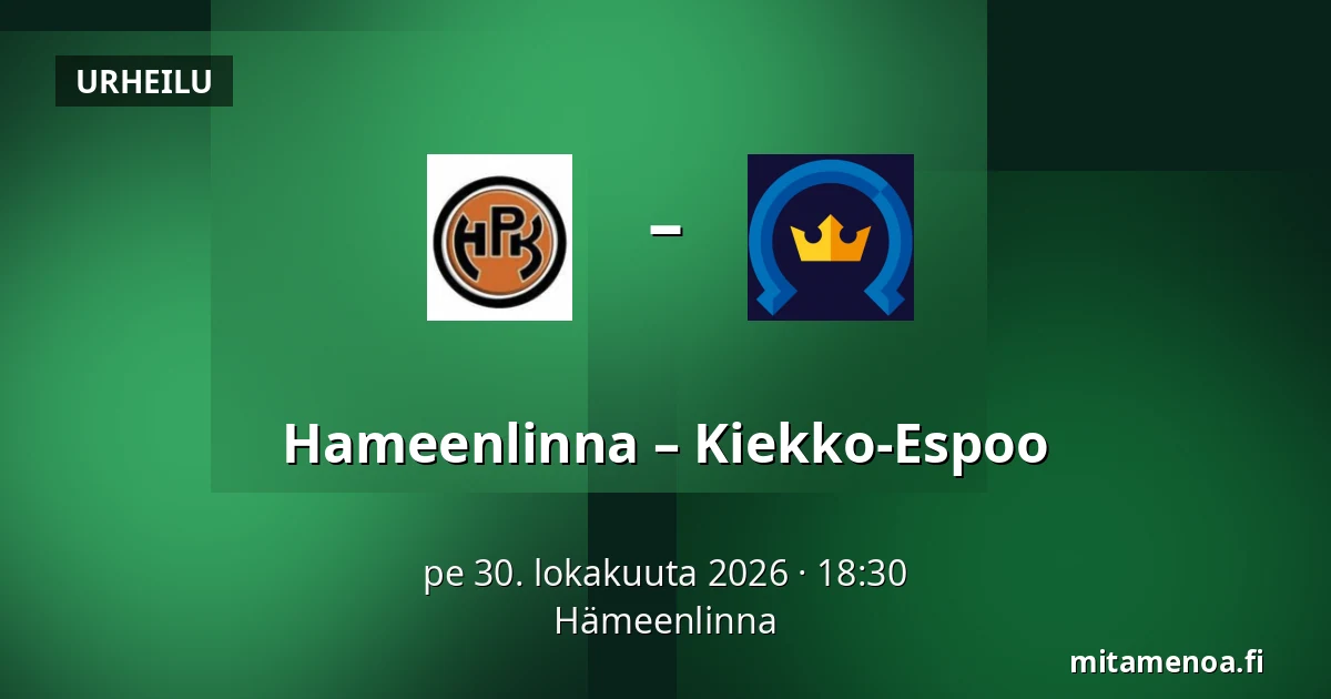Hameenlinna – Kiekko-Espoo — Hämeenlinna