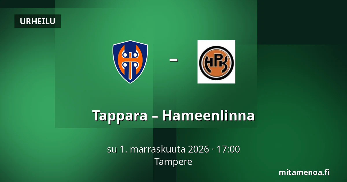 Tappara – Hameenlinna — Tampere