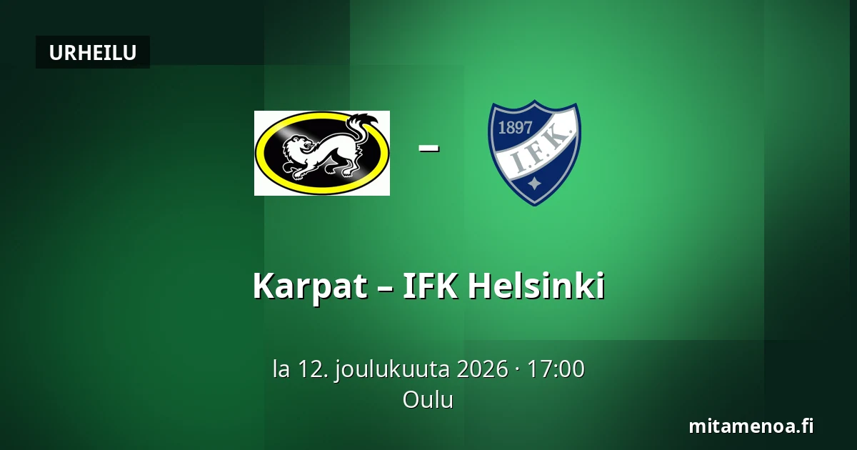 Karpat – IFK Helsinki — Oulu