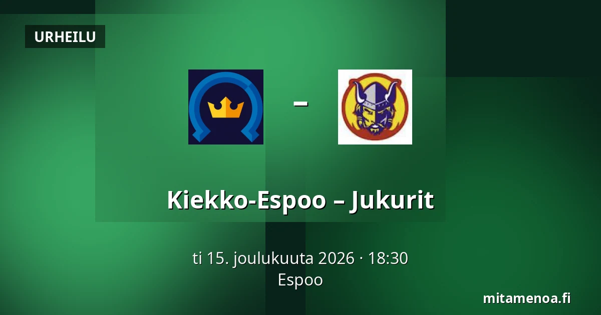 Kiekko-Espoo – Jukurit — Espoo