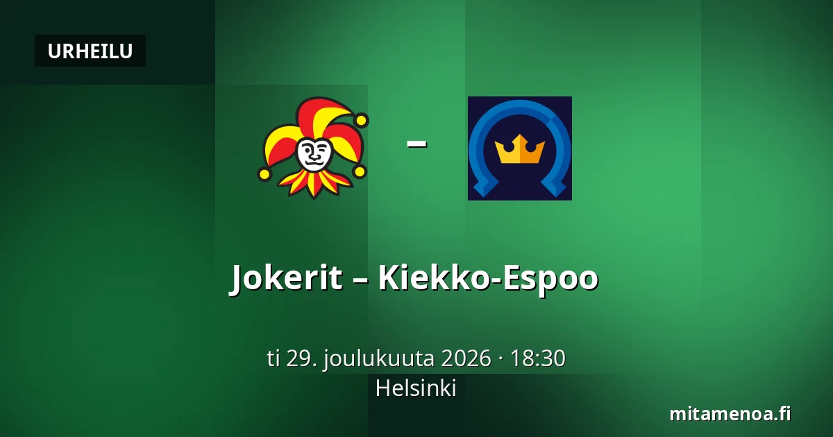 Jokerit – Kiekko-Espoo — Helsinki