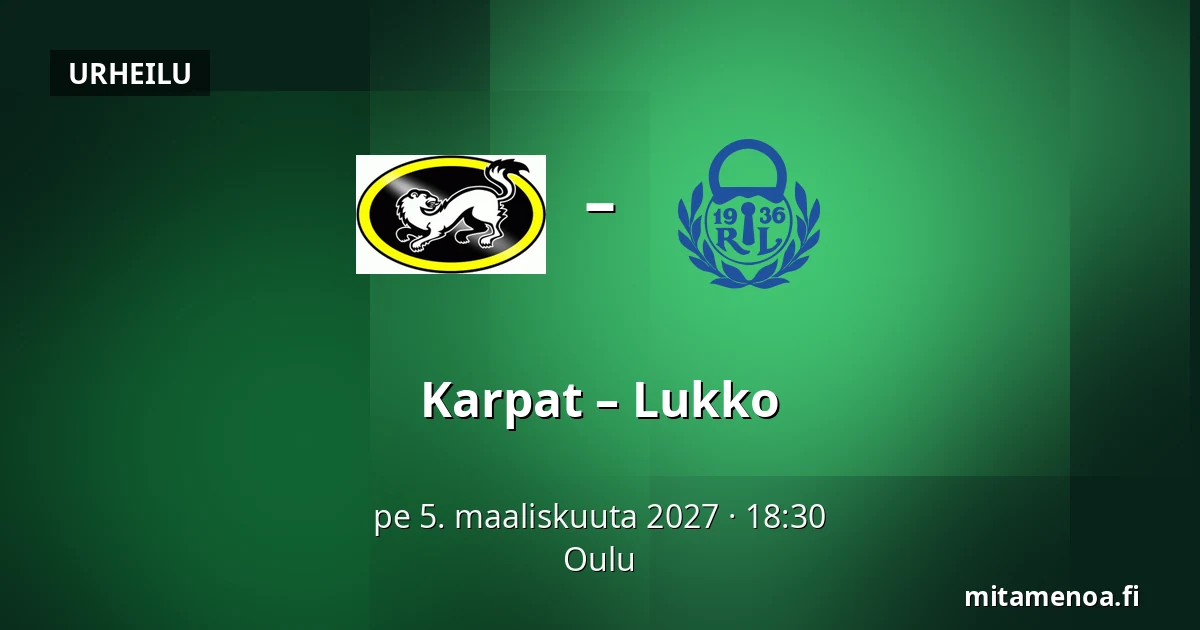 Karpat – Lukko — Oulu