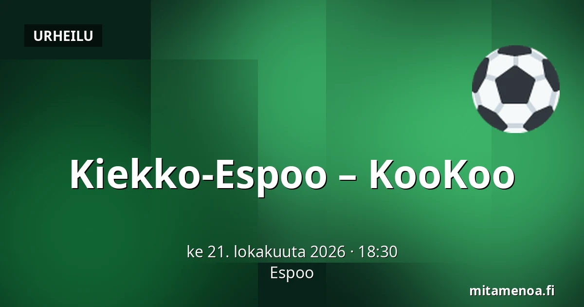 Kiekko-Espoo – KooKoo — Espoo