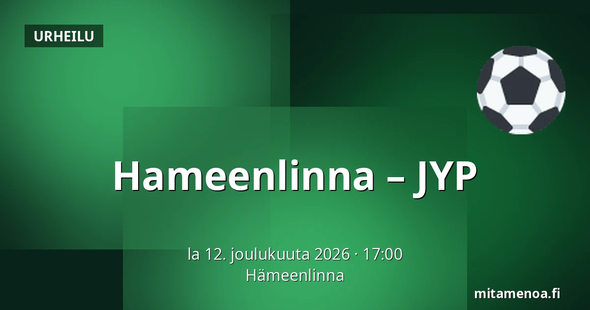 Hameenlinna – JYP — Hämeenlinna