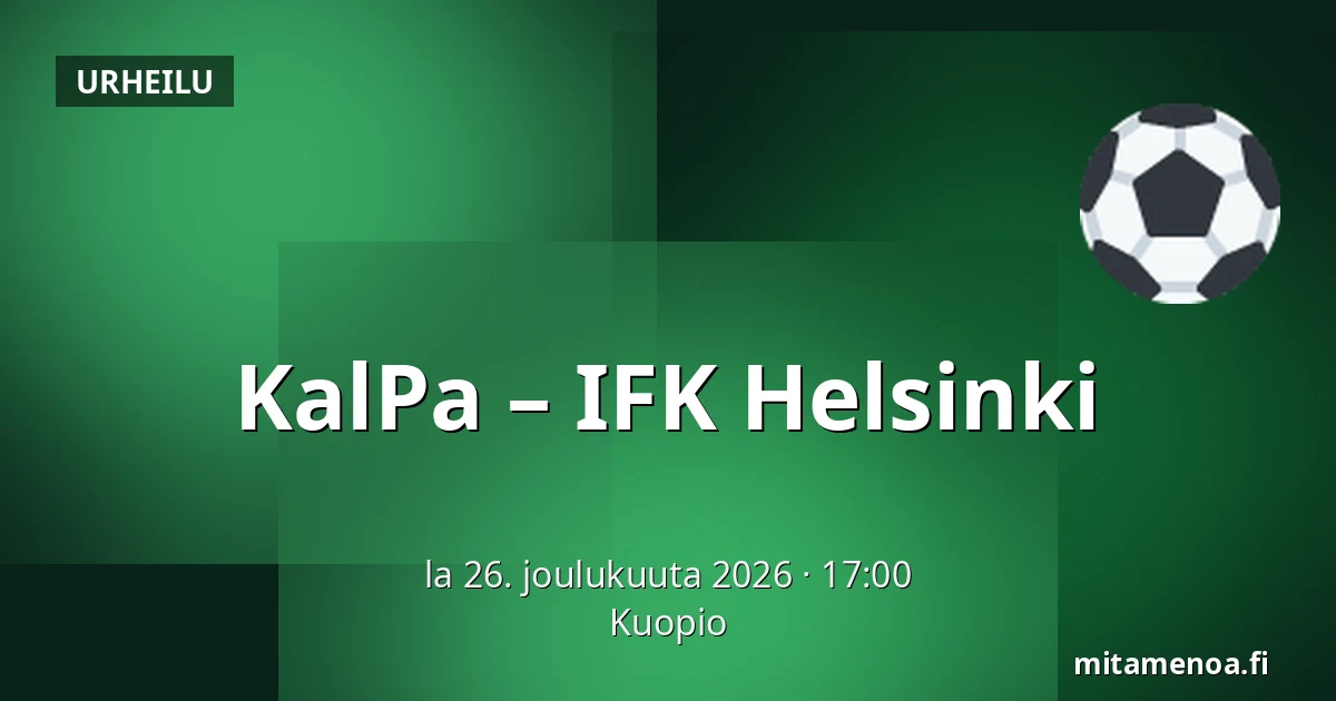 KalPa – IFK Helsinki — Kuopio