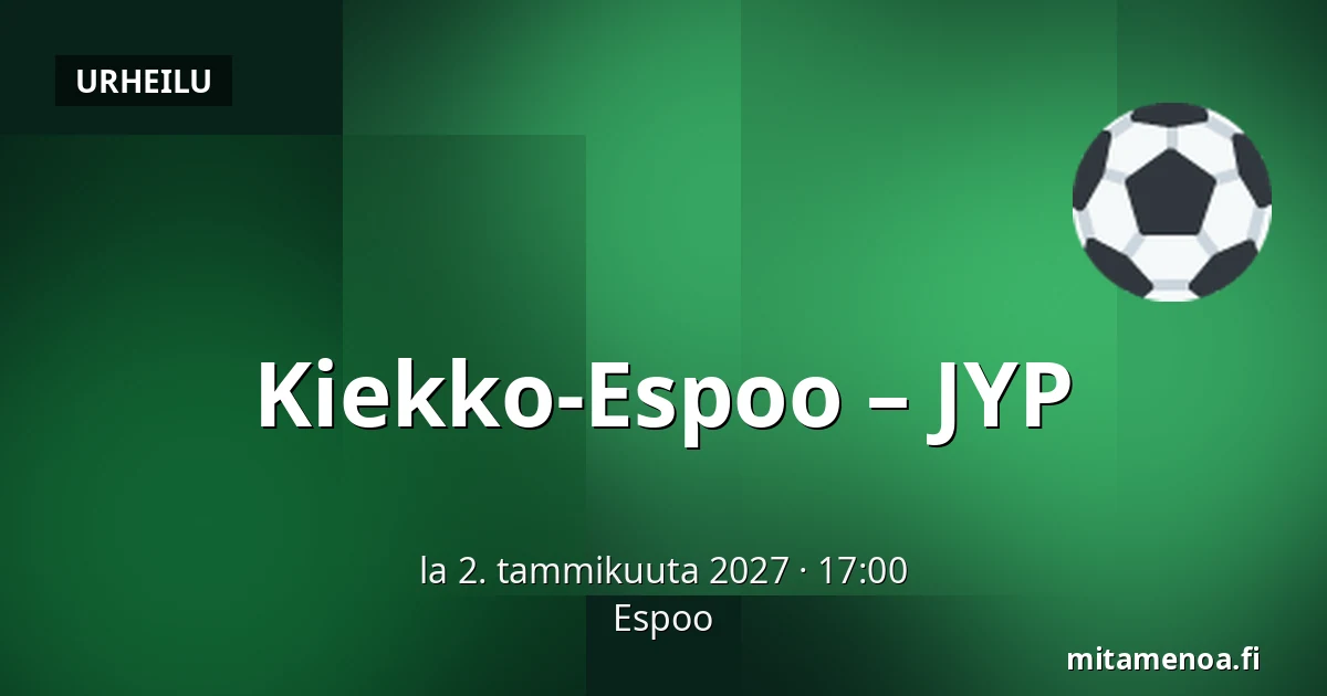 Kiekko-Espoo – JYP — Espoo