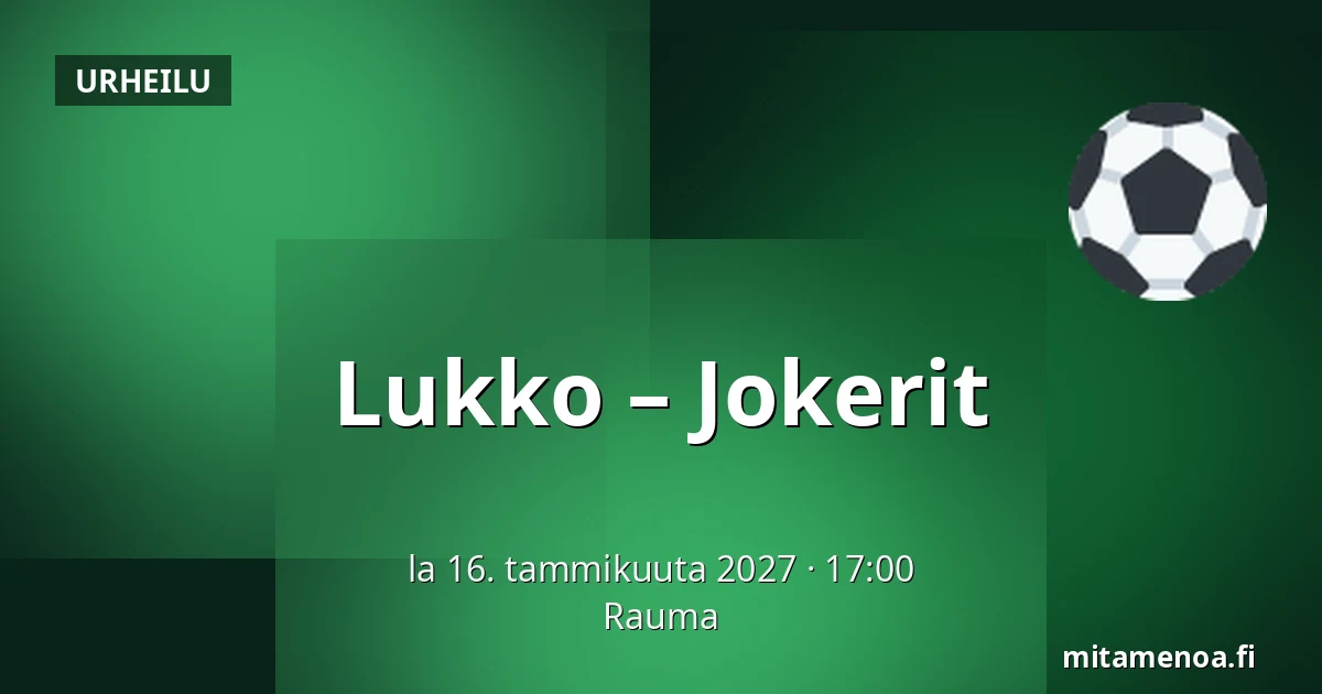 Lukko – Jokerit — Rauma