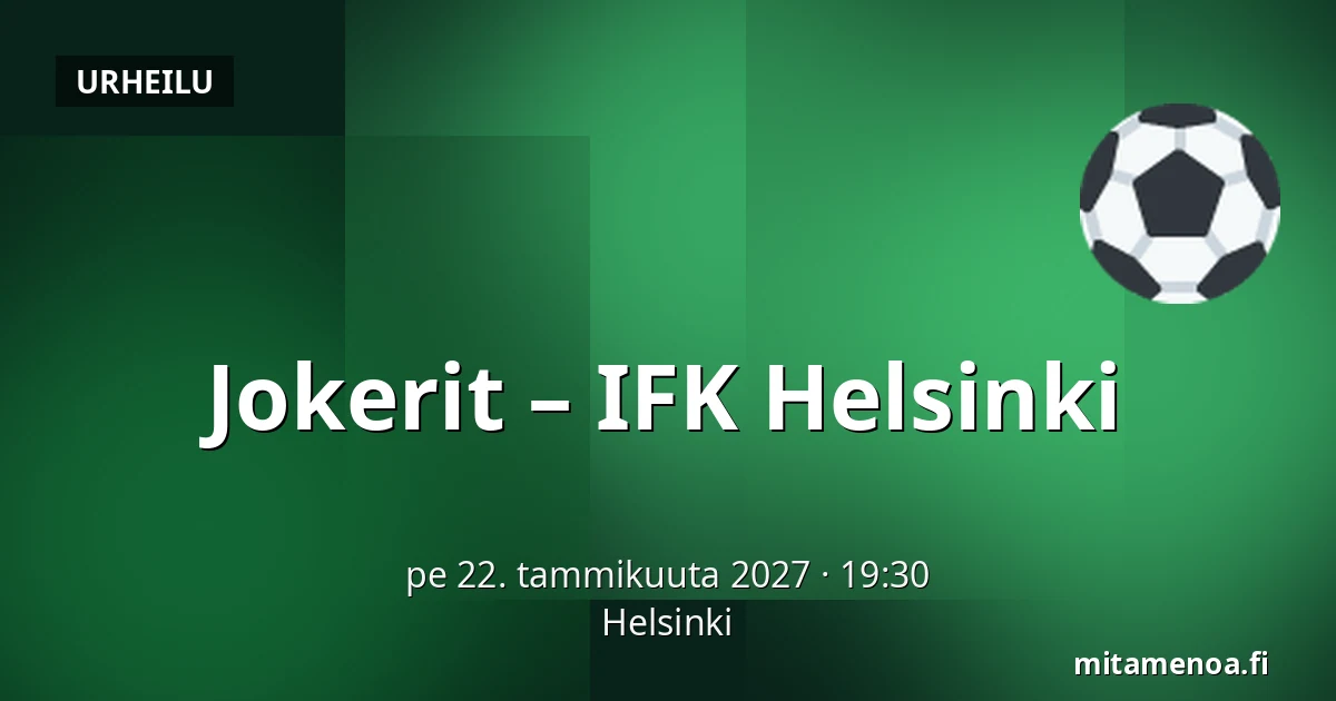 Jokerit – IFK Helsinki — Helsinki