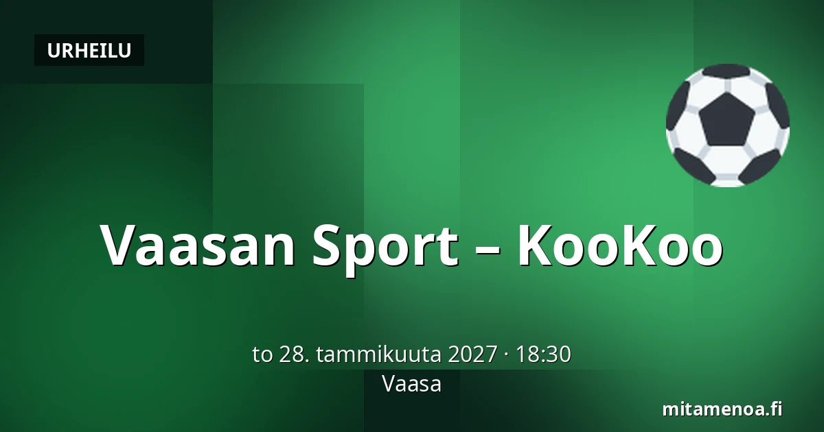 Vaasan Sport – KooKoo — Vaasa