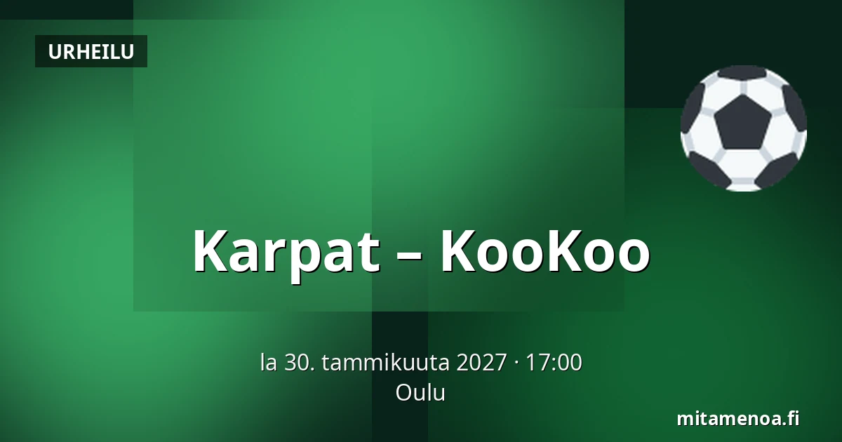 Karpat – KooKoo — Oulu