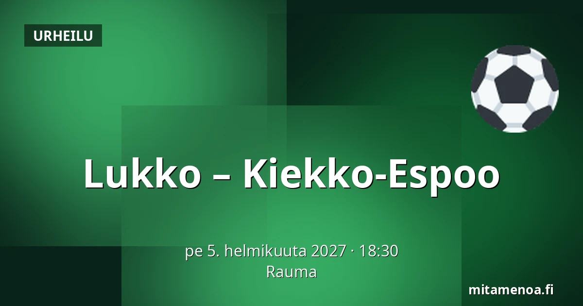 Lukko – Kiekko-Espoo — Rauma