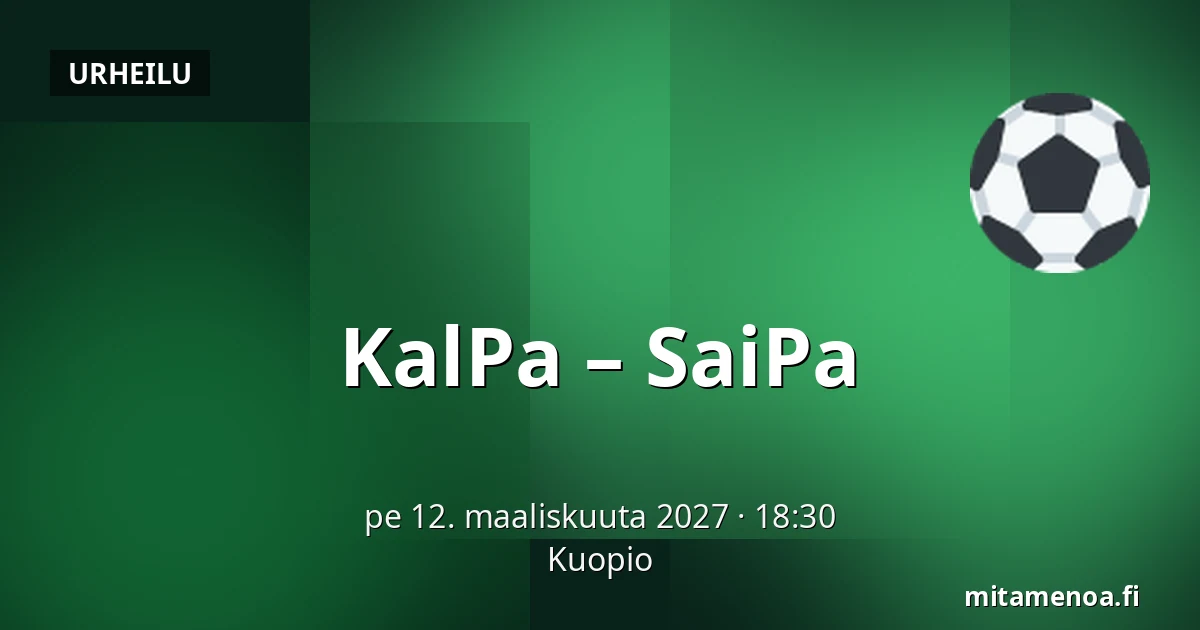 KalPa – SaiPa — Kuopio