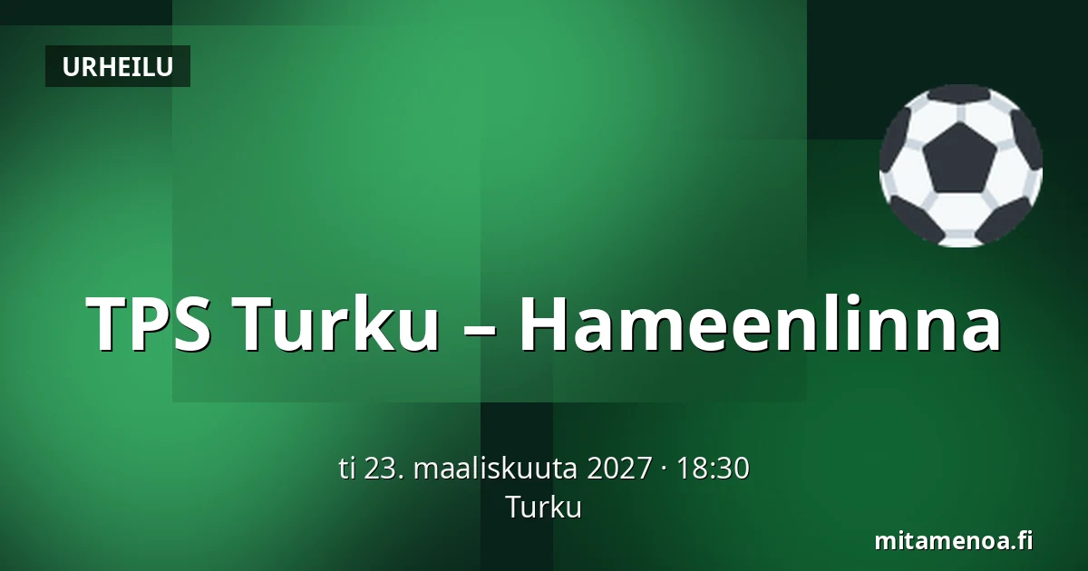 TPS Turku – Hameenlinna — Turku