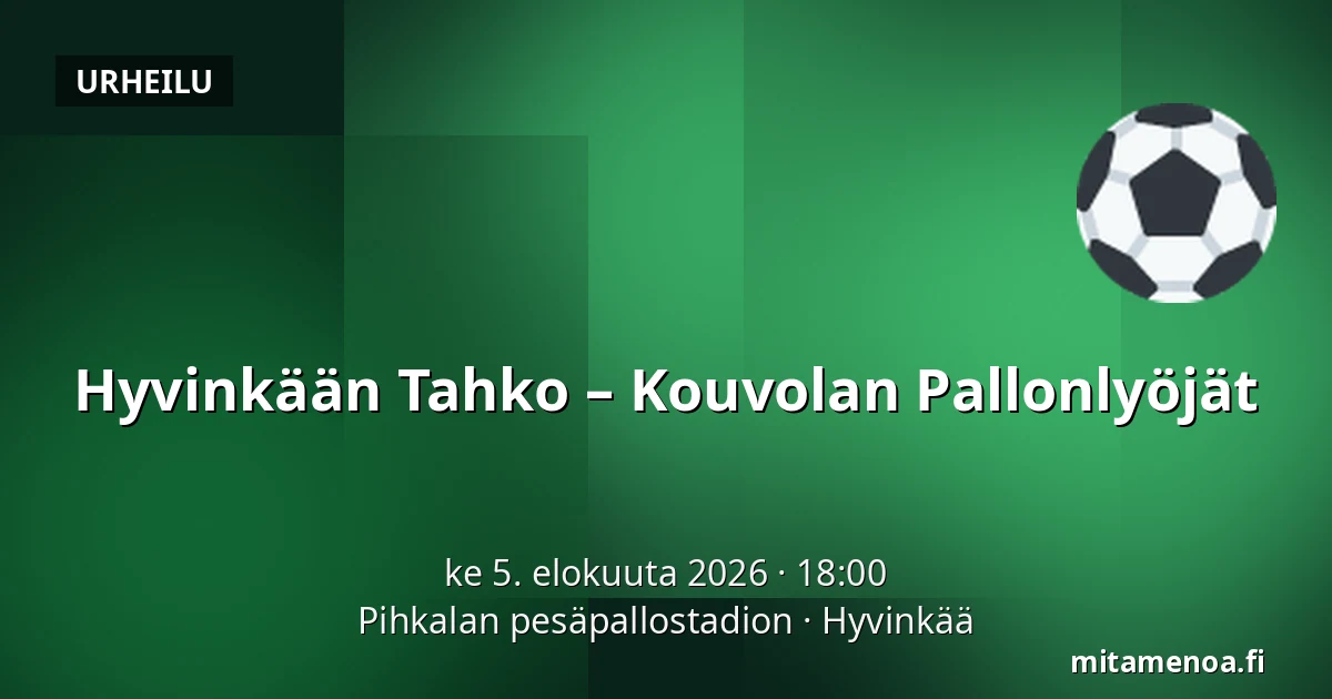 Hyvinkään Tahko – Kouvolan Pallonlyöjät — Pihkalan pesäpallostadion, Hyvinkää