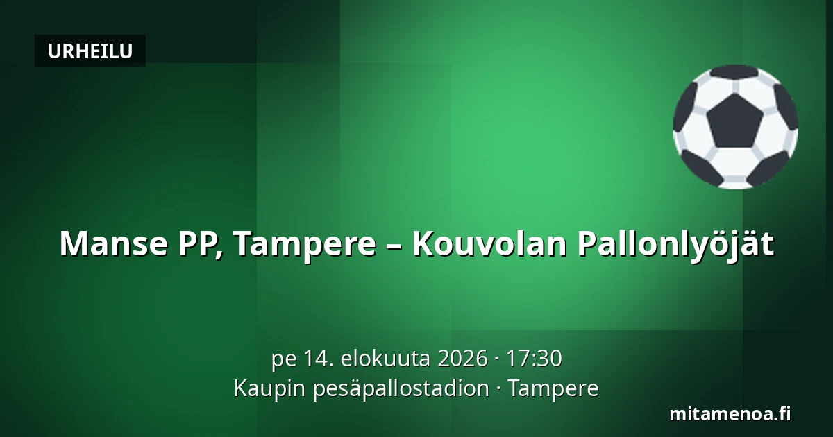 Manse PP, Tampere – Kouvolan Pallonlyöjät — Kaupin pesäpallostadion, Tampere