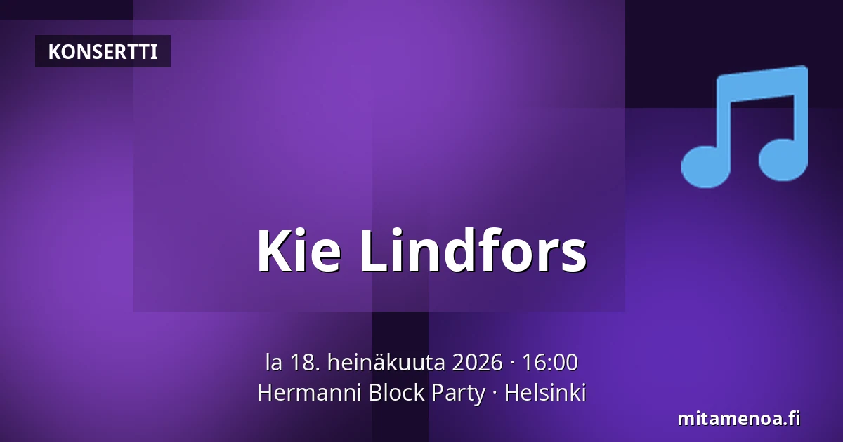 Kie Lindfors — Hermanni Block Party, Helsinki