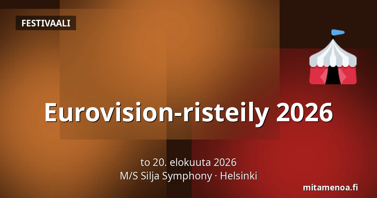 Eurovision-risteily 2026 — M/S Silja Symphony, Helsinki