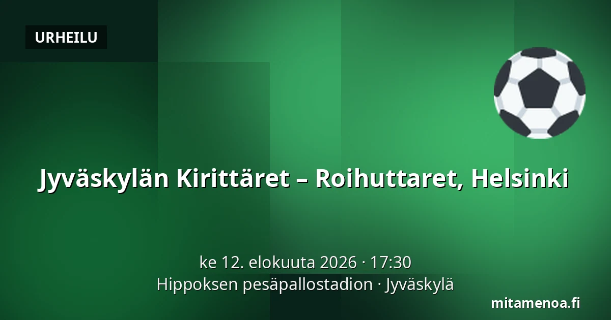 Jyväskylän Kirittäret – Roihuttaret, Helsinki — Hippoksen pesäpallostadion, Jyväskylä
