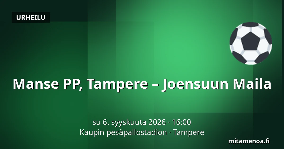 Manse PP, Tampere – Joensuun Maila — Kaupin pesäpallostadion, Tampere