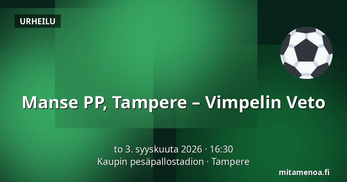 Manse PP, Tampere – Vimpelin Veto — Kaupin pesäpallostadion, Tampere