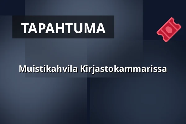 Muistikahvila Kirjastokammarissa — Kirjastokammari, Vesanto