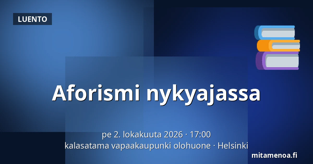 Aforismi nykyajassa — kalasatama vapaakaupunki olohuone, Helsinki