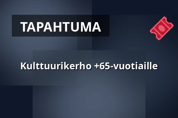Kulttuurikerho +65-vuotiaille — kalasatama vapaakaupunki olohuone, Helsinki