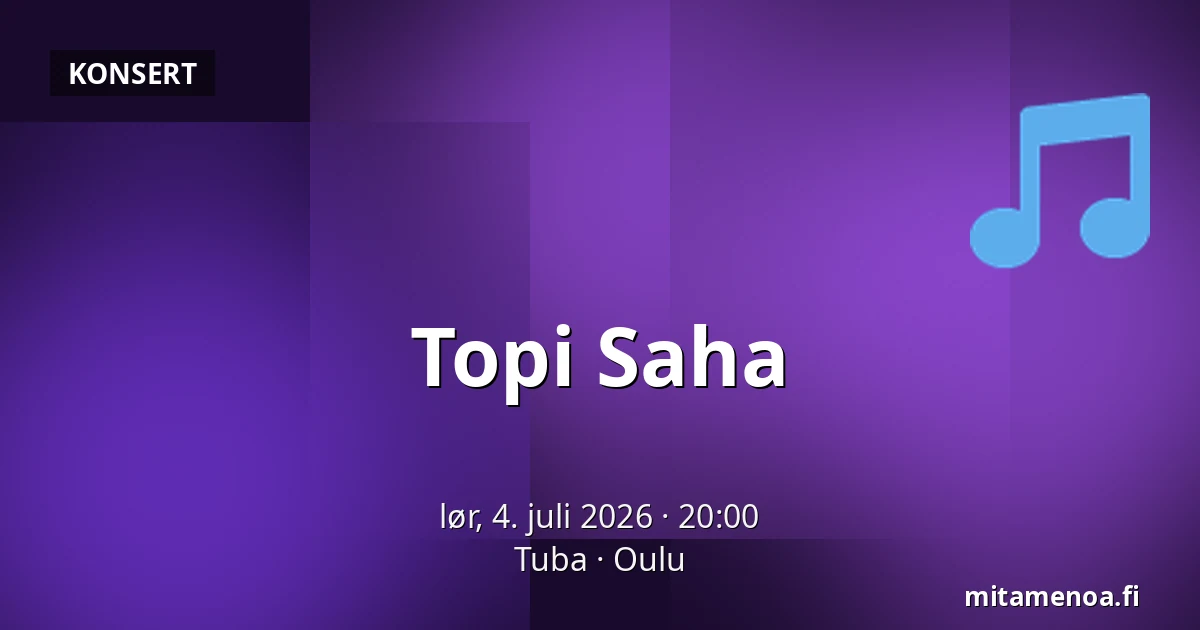 Topi Saha — Tuba, Oulu