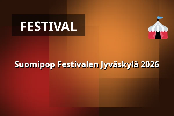 Suomipop Festivalen Jyväskylä 2026 — Lutakonaukio, Jyväskylä