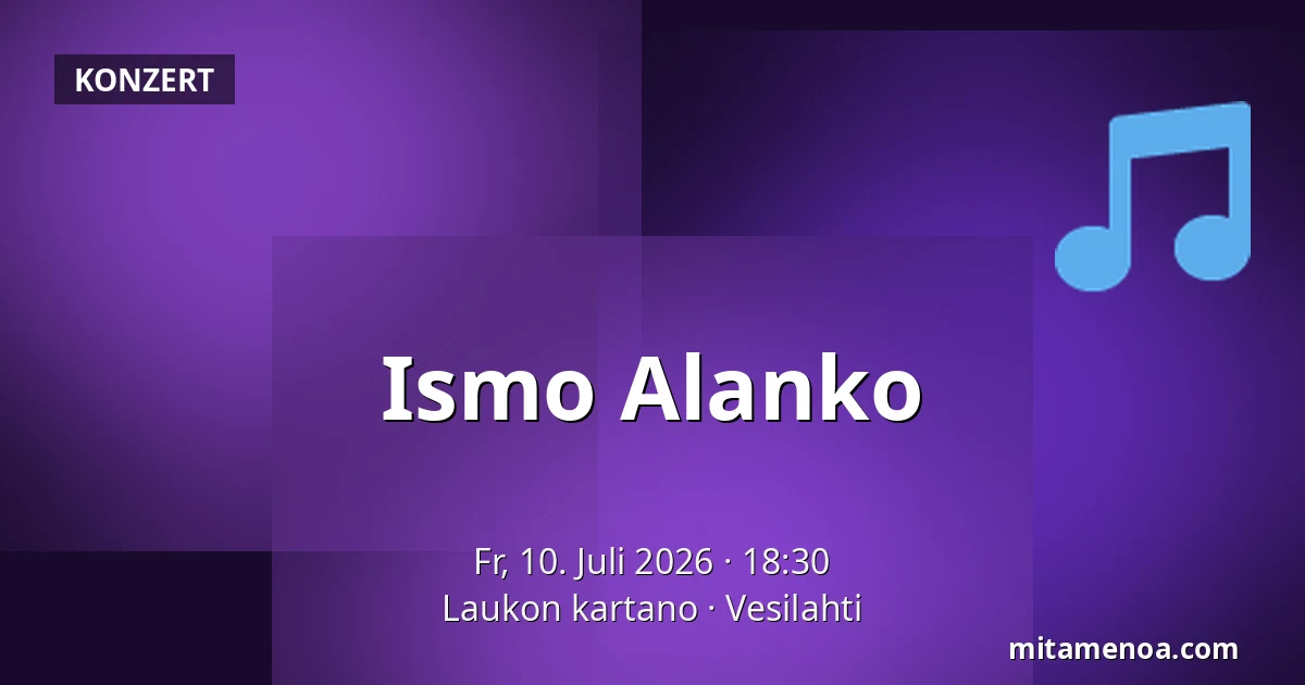 Ismo Alanko — Laukon kartano, Vesilahti