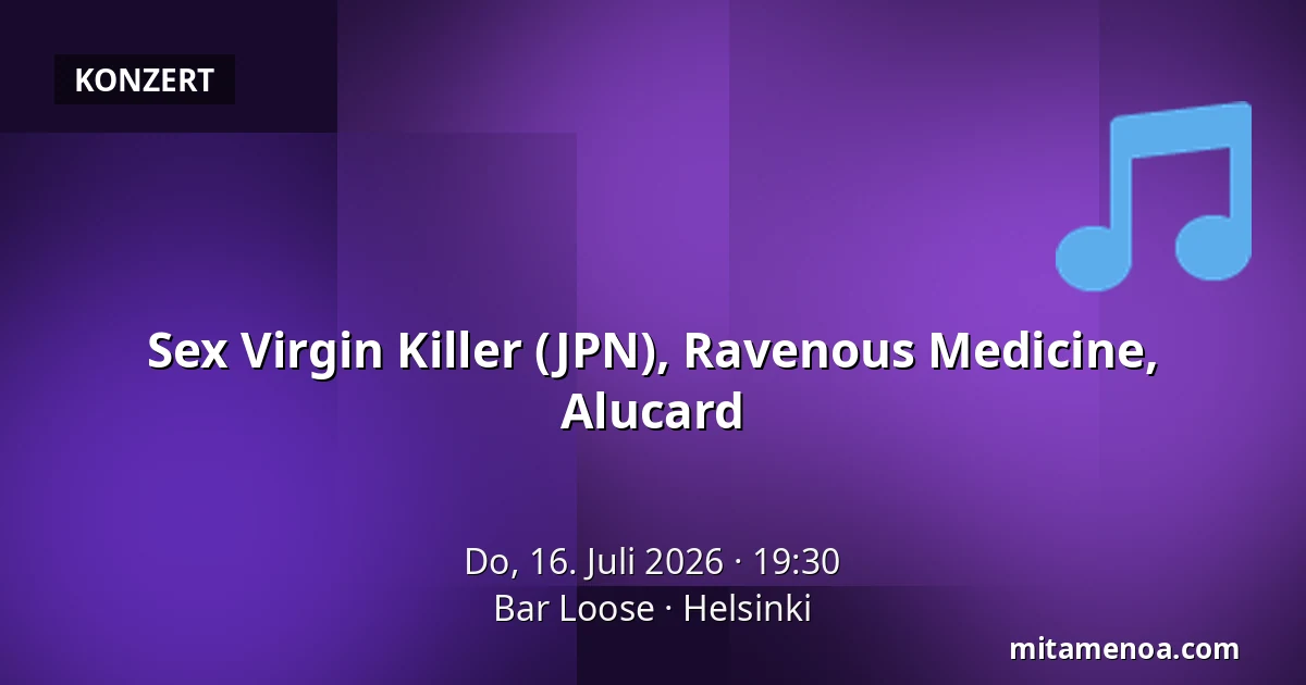 Sex Virgin Killer (JPN), Ravenous Medicine, Alucard — Bar Loose, Helsinki