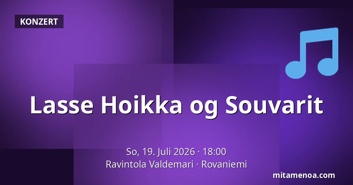 Lasse Hoikka og Souvarit — Ravintola Valdemari, Rovaniemi