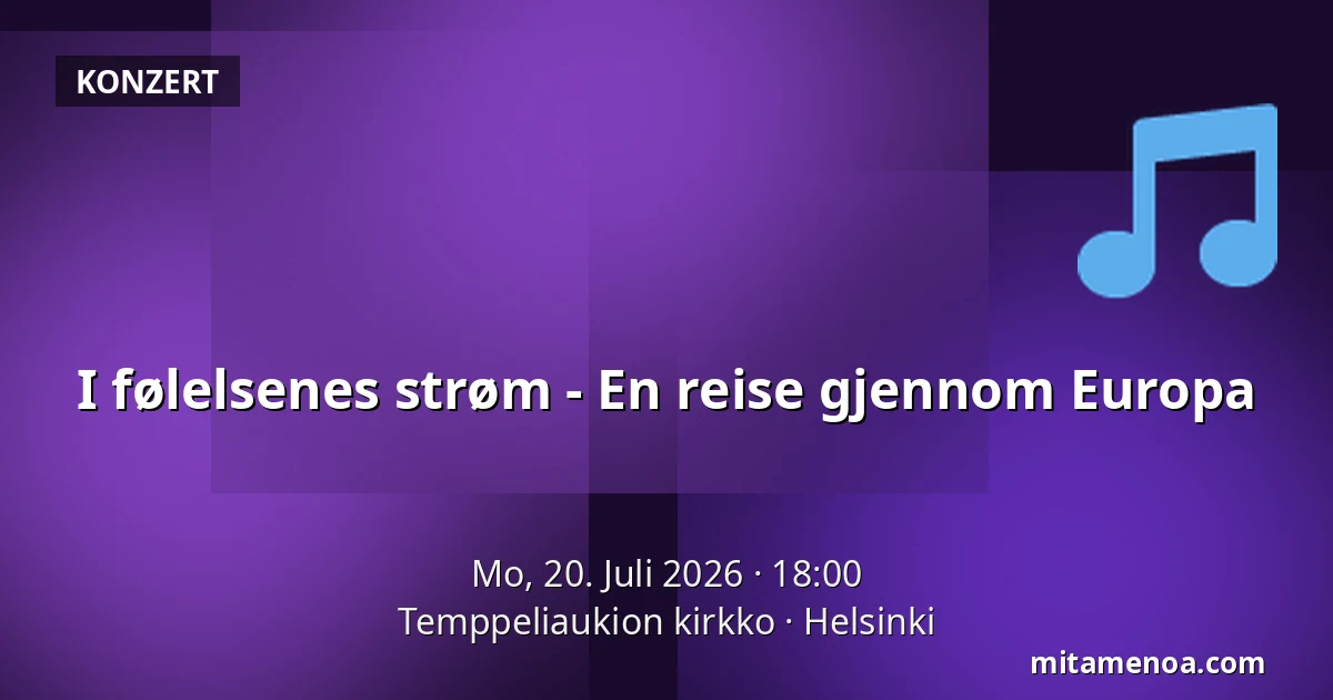 I følelsenes strøm - En reise gjennom Europa — Temppeliaukion kirkko, Helsinki