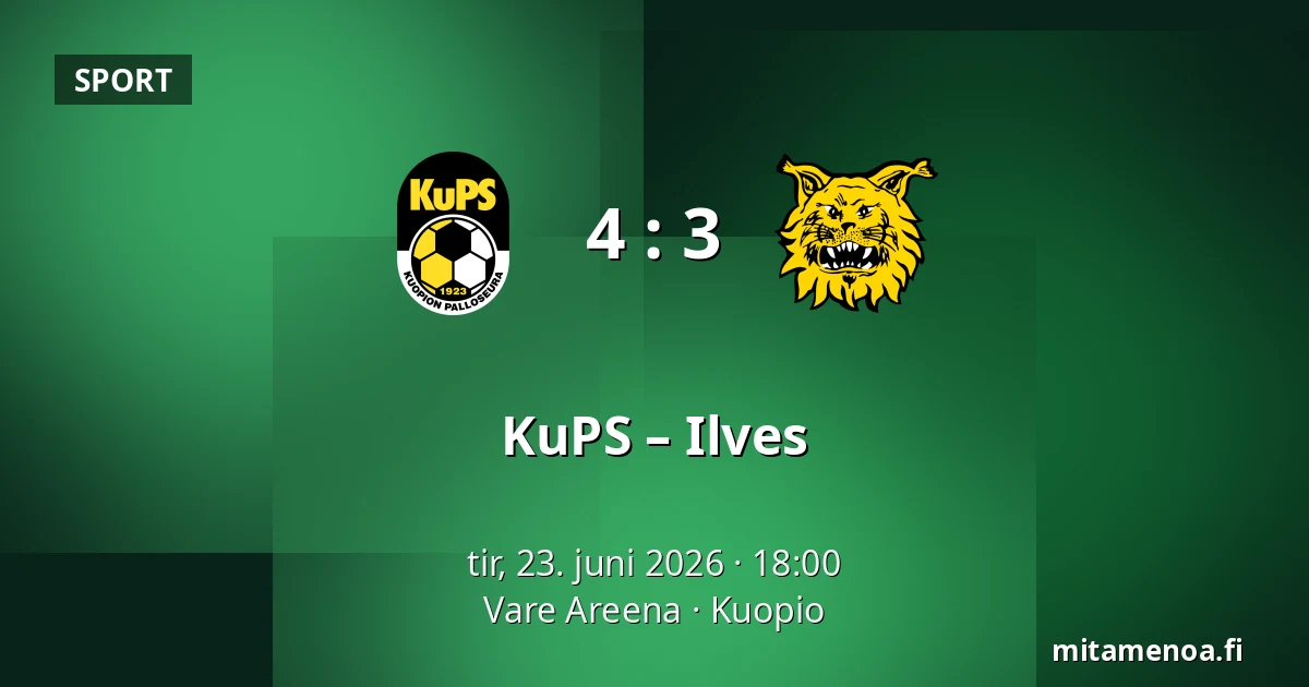 KuPS – Ilves — Vare Areena, Kuopio
