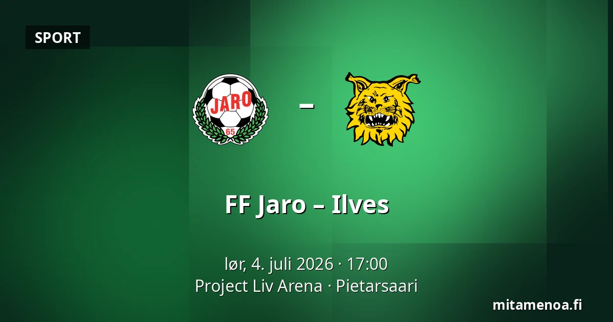 FF Jaro – Ilves — Project Liv Arena, Pietarsaari