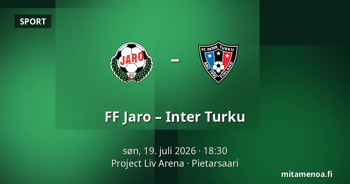 FF Jaro – Inter Turku — Project Liv Arena, Pietarsaari