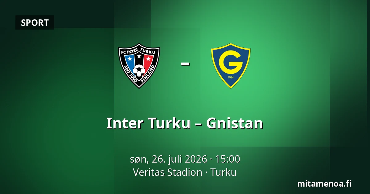 Inter Turku – Gnistan — Veritas Stadion, Turku
