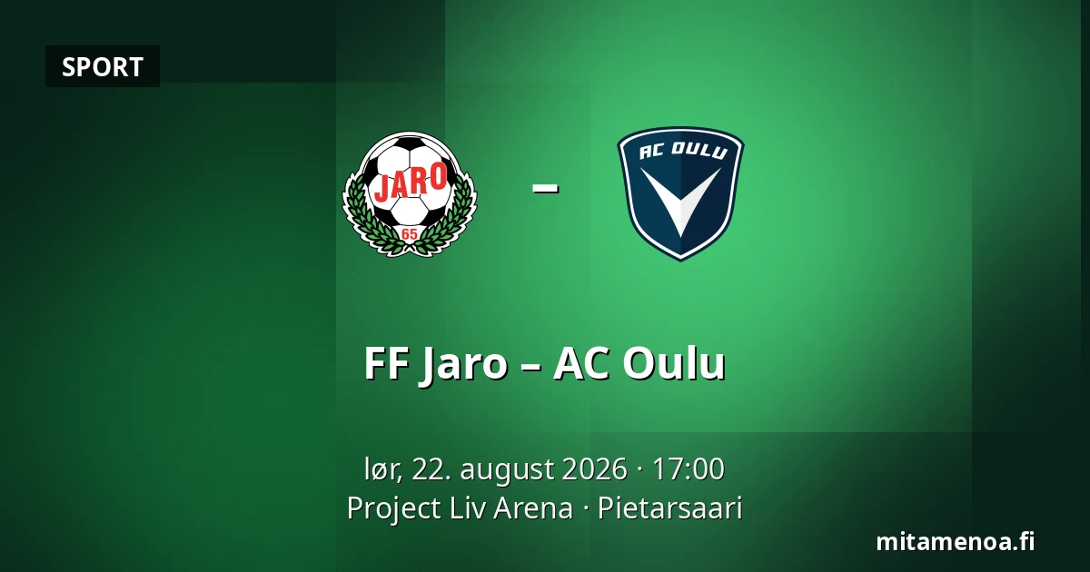 FF Jaro – AC Oulu — Project Liv Arena, Pietarsaari