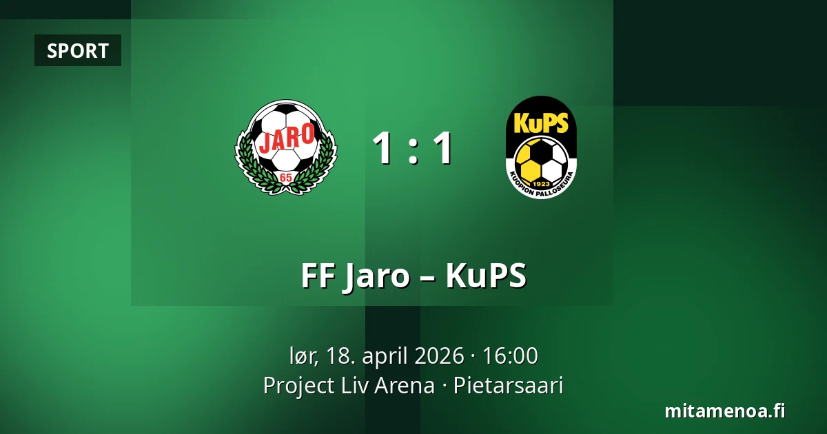 FF Jaro – KuPS — Project Liv Arena, Pietarsaari