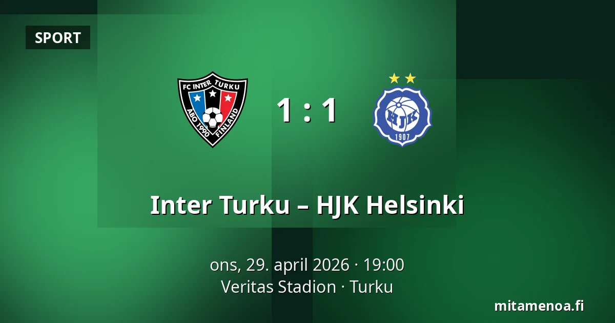 Inter Turku – HJK Helsinki — Veritas Stadion, Turku